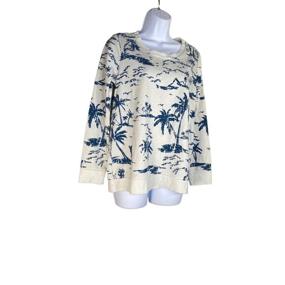 Chaser Womens Hawaiian Print Sweatshirt Pullover Long Sleeve Size Medium - Picture 2 of 5